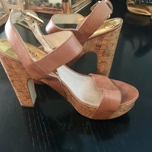 Michael Kors brown size 8 1/2 Sandals cork heels